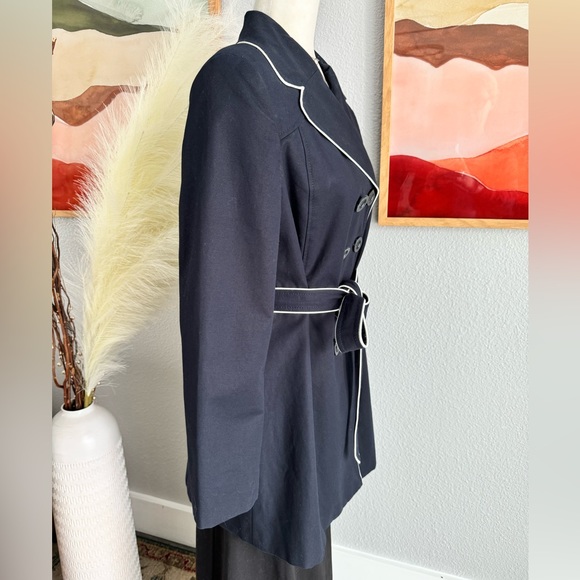 Ann Taylor Navy Trench Coat - Picture 4 of 10